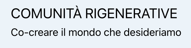 Comunità rigenerative logo
